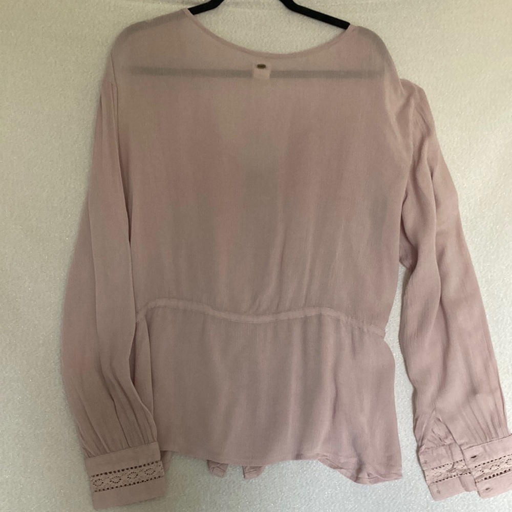 O’Neill Dusty rose button down top /blouse size XL - Picture 4 of 10